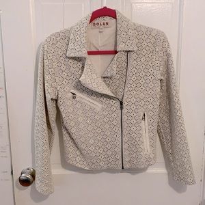 Anthropologie Dolan Rossi Eyelet Moto Jacket